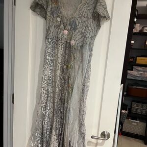 Elegant Lace Dress in Gray